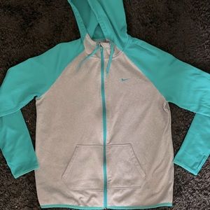 Grey & Turquoise Sweatshirt